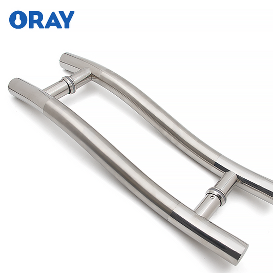 Modern Single-Sided Push Pull Handle Towel Bar Back Shower Enclosure Room Glass Door Combination Design with Single Towel Bar AD-DH017 - Oray Hardware