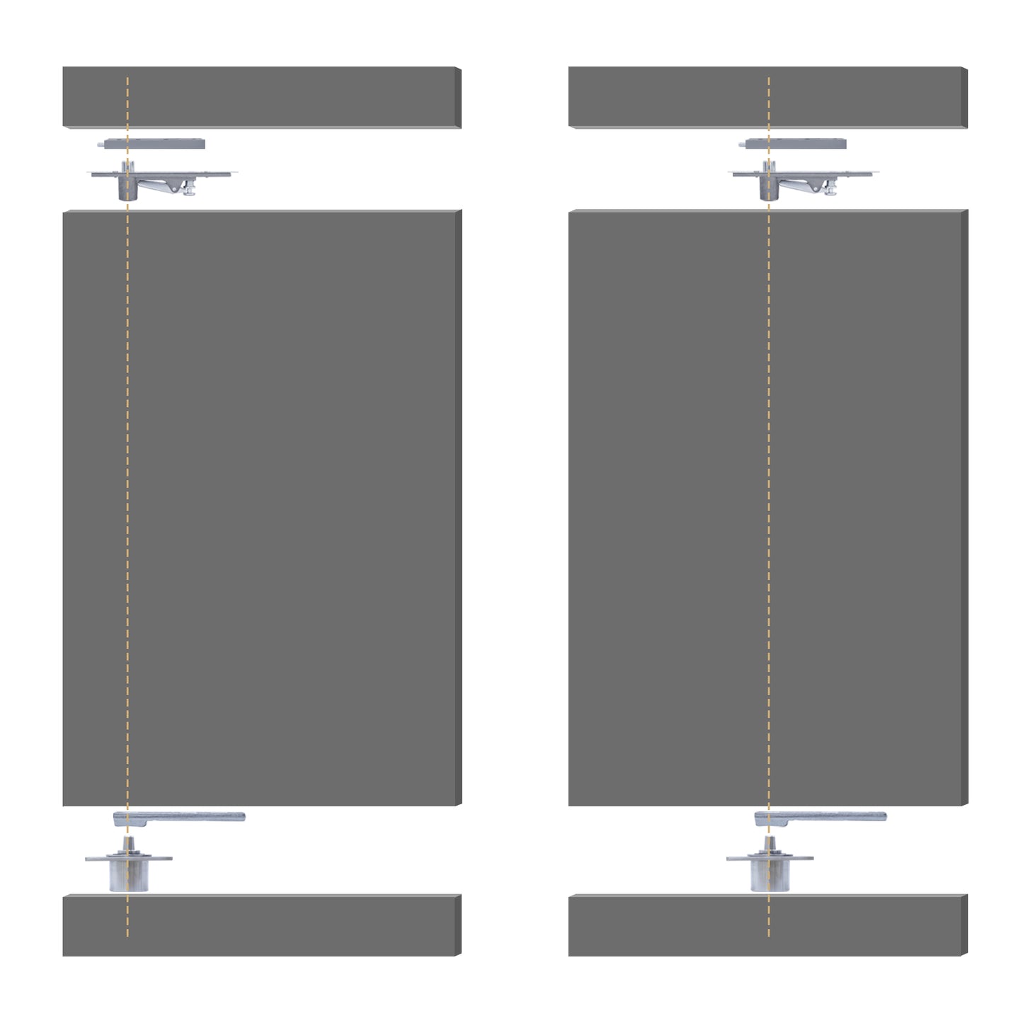 360 Degree Stainless Steel Door Pivot Hinge 500kg Heavy Duty Top and Bottom Pivot Hinge - Oray Hardware