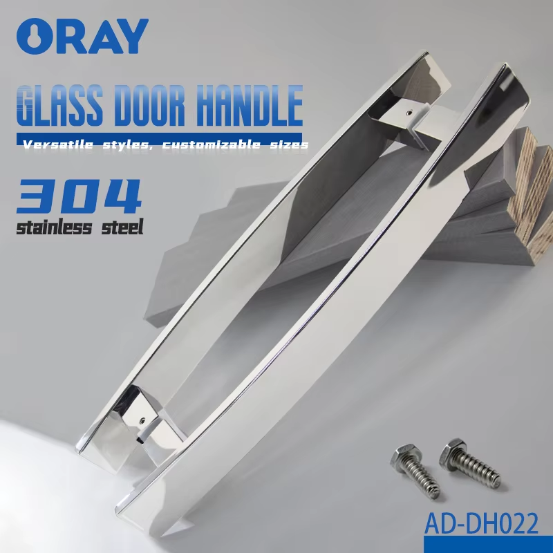 Glass Door Handle 304 Thick Stainless Steel Modern Simple Fashion Durable High Strength Office Bathroom Gym Supermarket - Oray Hardware