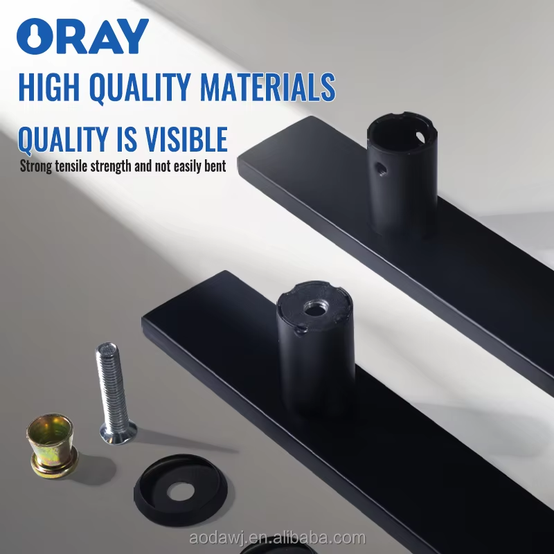 AD-DH021 Matte Black Door Handle 304 Stainless Steel Modern Minimalist Durable High Strength Anti-Corrosion Office Bathroom Gym - Oray Hardware