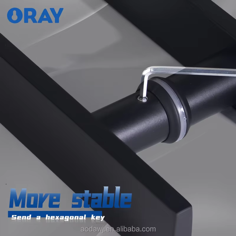 AD-DH021 Matte Black Door Handle 304 Stainless Steel Modern Minimalist Durable High Strength Anti-Corrosion Office Bathroom Gym - Oray Hardware