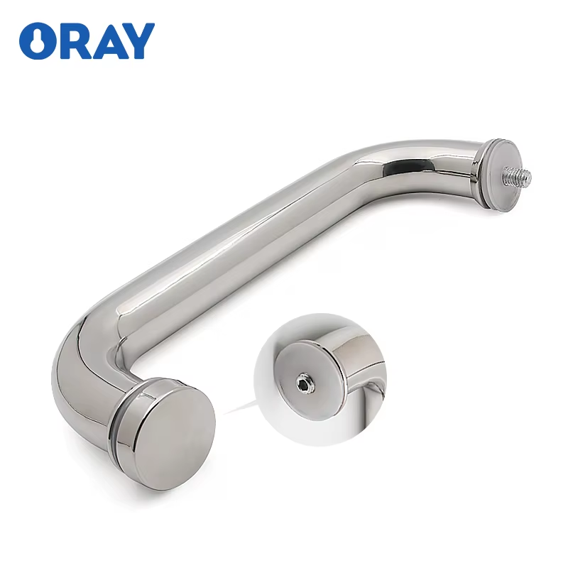 Modern Single-Sided Push Pull Handle Towel Bar Single Shower Enclosure Glass Door Combination for Hotels - Oray Hardware