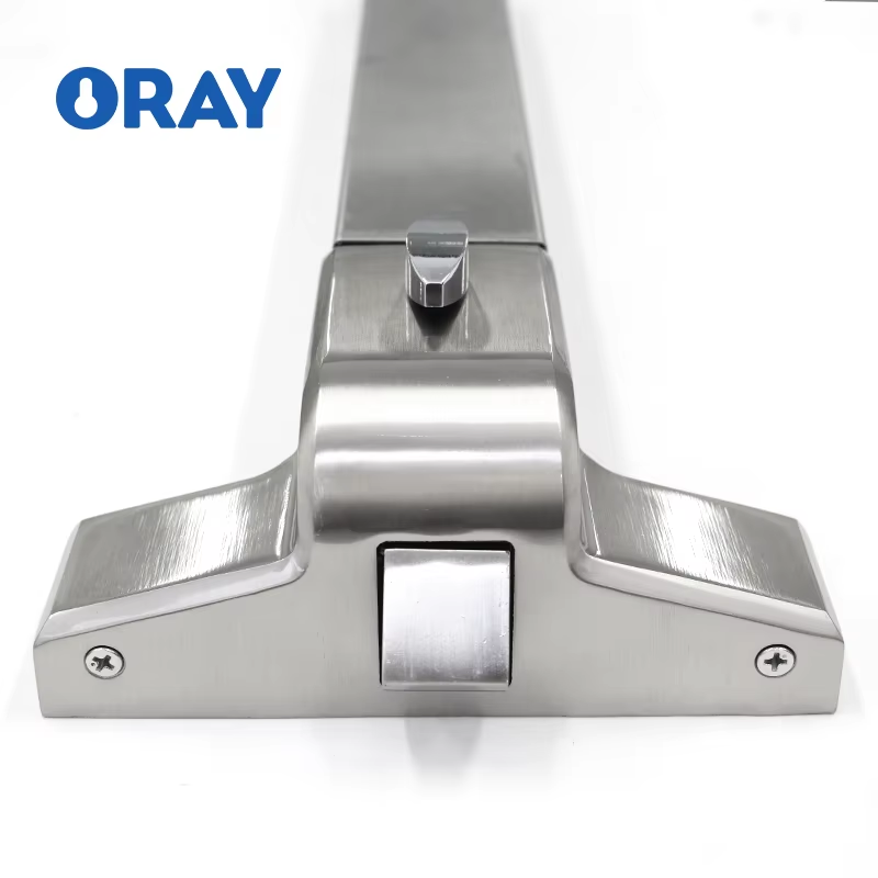 Office Building Fire Door Panic Bar Lock Anti Panic Exit Device Iron Paint Panic Lock with Lever Handle - Oray Hardware