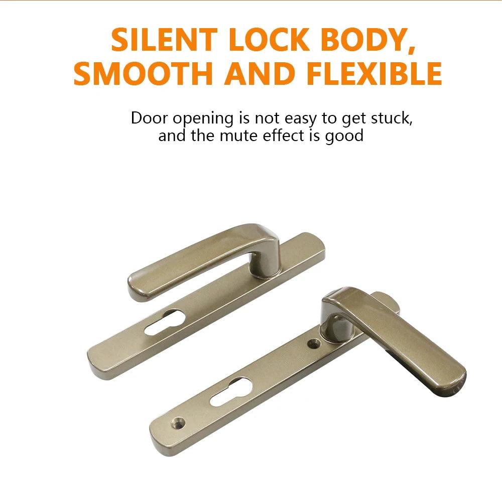 Wholesale Interior Modern House Entrance Indoor Gold Black Steel Square Plates Safety Mortise Lock Classic Door Handles Set - DoorLockMaster
