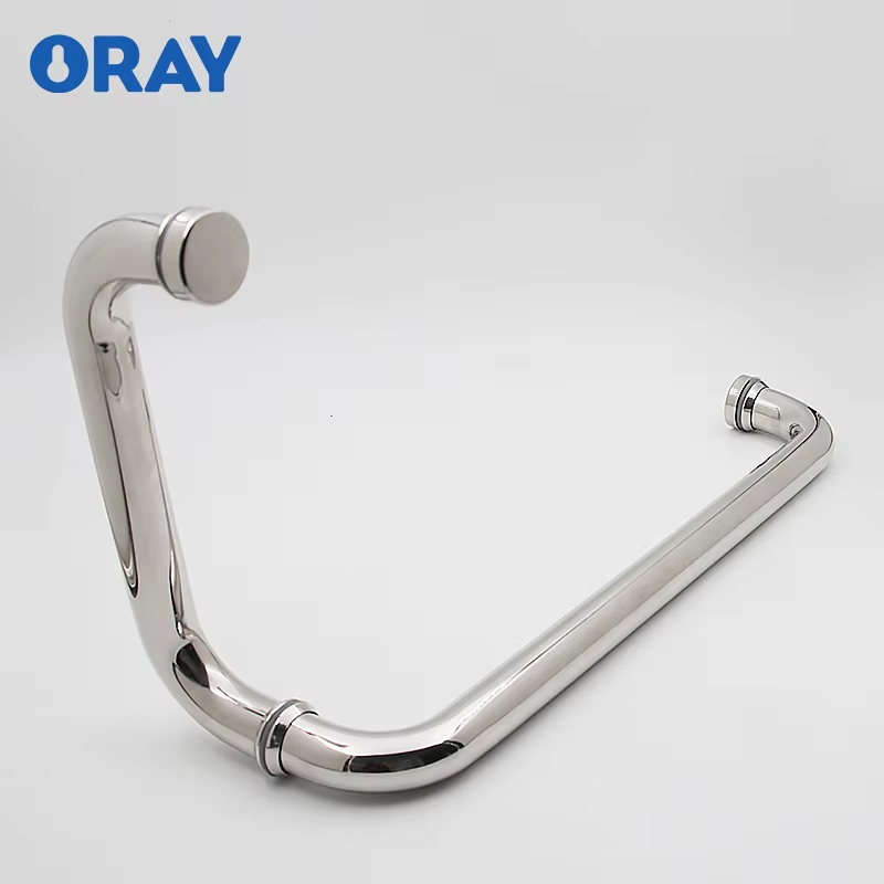 Modern Single-Sided Push Pull Handle Towel Bar Single Shower Enclosure Glass Door Combination for Hotels - Oray Hardware