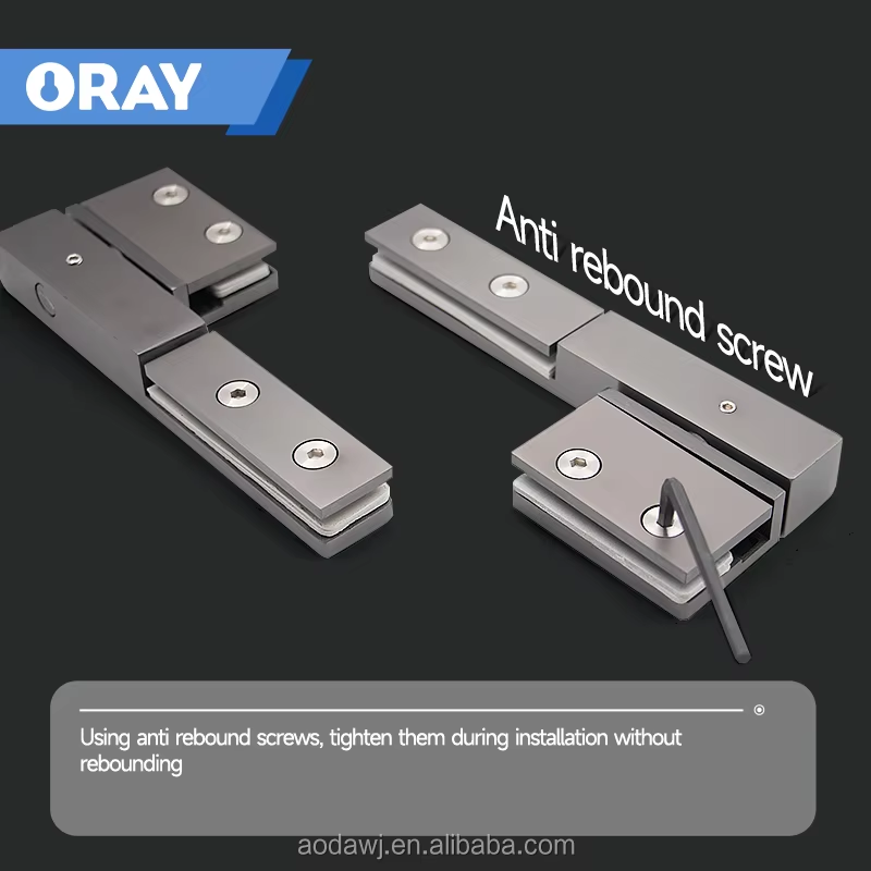 Modern Stainless Steel Bathroom Glass Door Clamp Innovative Thickening Design for Window & Entry Hinges - Oray Hardware
