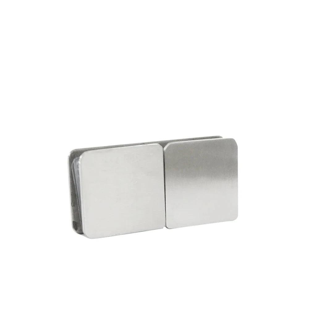 Drilled Wall Bracket 304 Stainless Steel Square Frameless Connector Shower door Fixed Panel Clip Corner Glass Clamp - DoorLockMaster