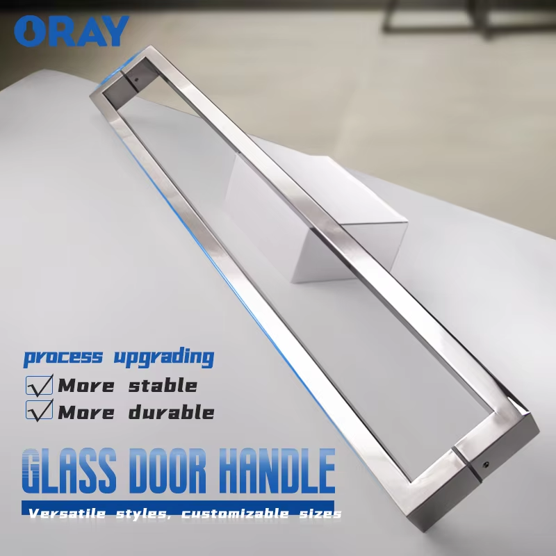 Frameless Glass Office Shower Room Bright Light 304 Stainless Steel H-Type Polished Rectangular Pipe Door Handle - Oray Hardware