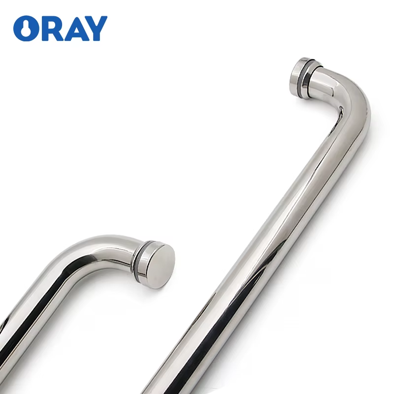 Modern Single-Sided Push Pull Handle Towel Bar Single Shower Enclosure Glass Door Combination for Hotels - Oray Hardware