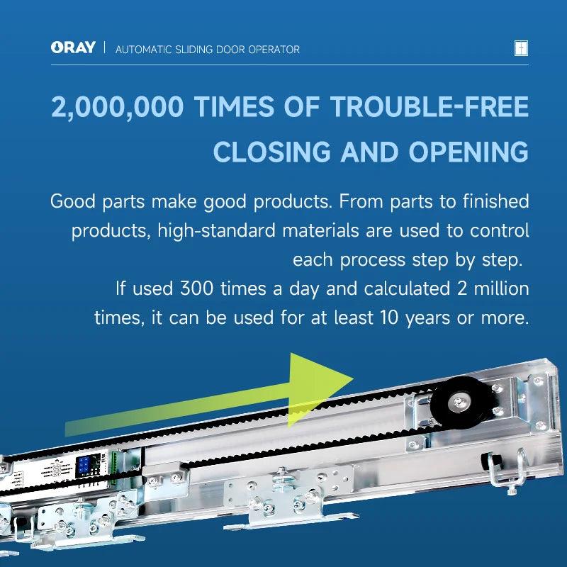 Easy Install Glass Sliding Door System - Commercial Motorized Operator with Sensor - DoorLockMaster