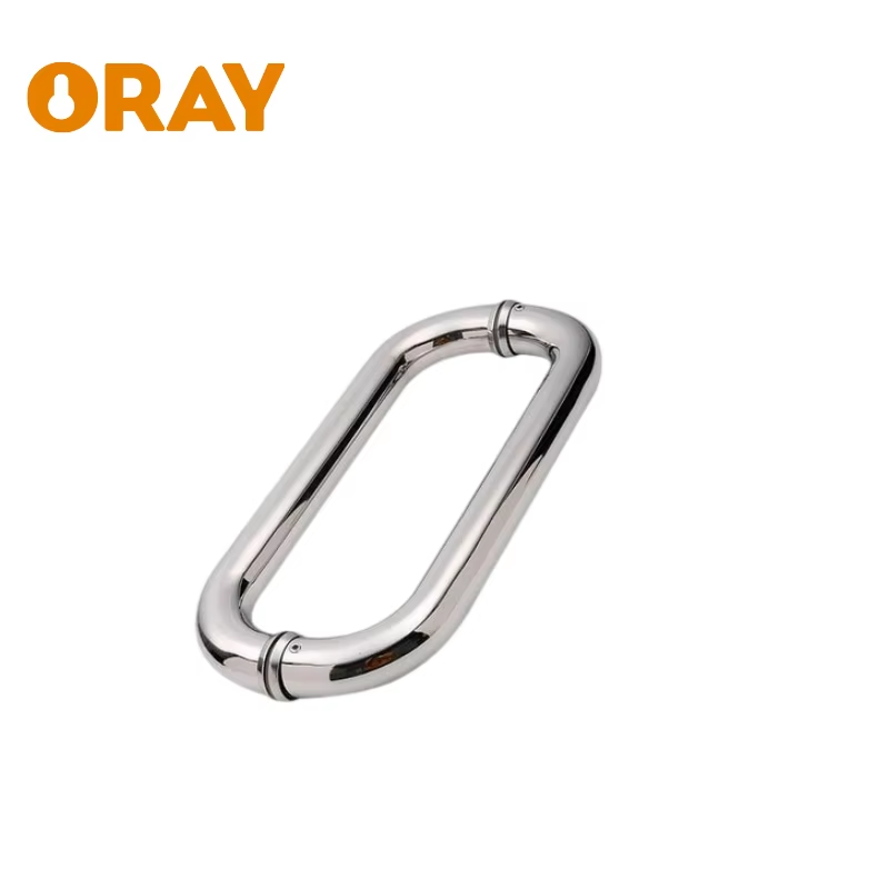 Creative Arc Elbow Double Sides Shower Room Round Tube Shower Enclosure Bathroom Room Tempered Glass Door Pull Handle - Oray Hardware