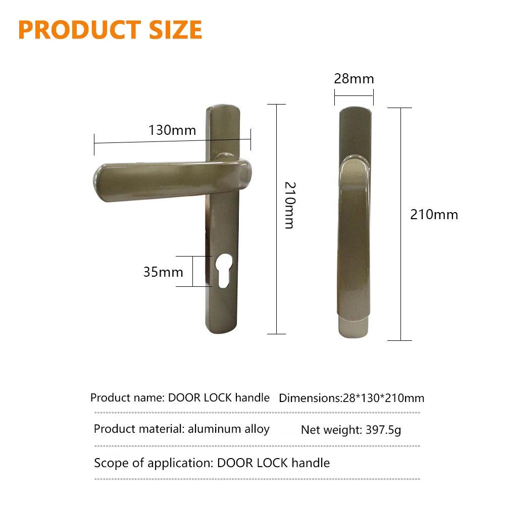Wholesale Interior Modern House Entrance Indoor Gold Black Steel Square Plates Safety Mortise Lock Classic Door Handles Set - DoorLockMaster