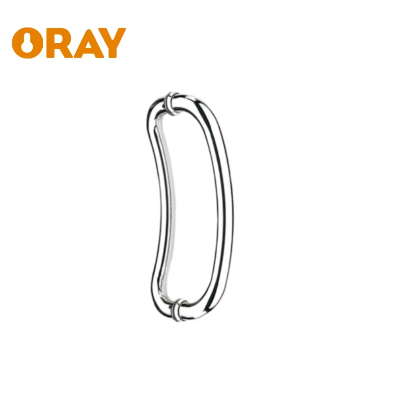 Creative Arc Elbow Double Sides Shower Room Round Tube Shower Enclosure Bathroom Room Tempered Glass Door Pull Handle - Oray Hardware