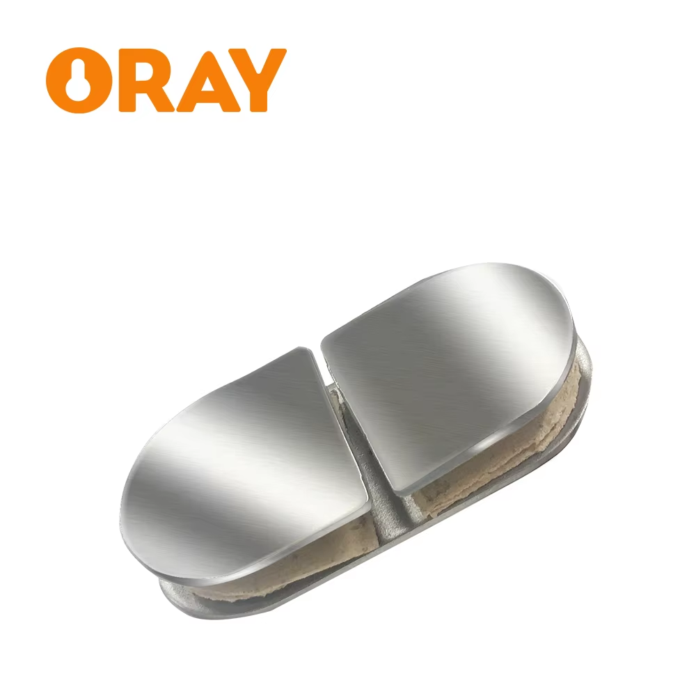 Factory Direct Selling Shower Room Panel Flat Glass to Glass 304 Stainless Steel 90 180 Degree Door Glass Clamps Clip - Oray Hardware