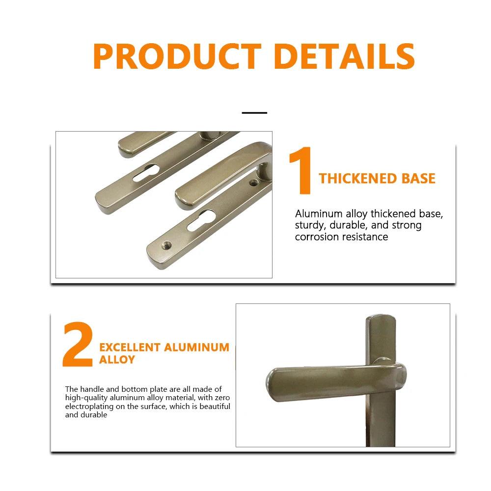 Wholesale Interior Modern House Entrance Indoor Gold Black Steel Square Plates Safety Mortise Lock Classic Door Handles Set - DoorLockMaster
