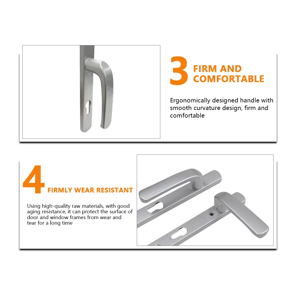Euro Push Pull Entry Door Circle Luxury Style Brass Sliding Privacy Pocket Latch Lever Bathroom Lock Flat Stainless Door Handles - Oray Hardware