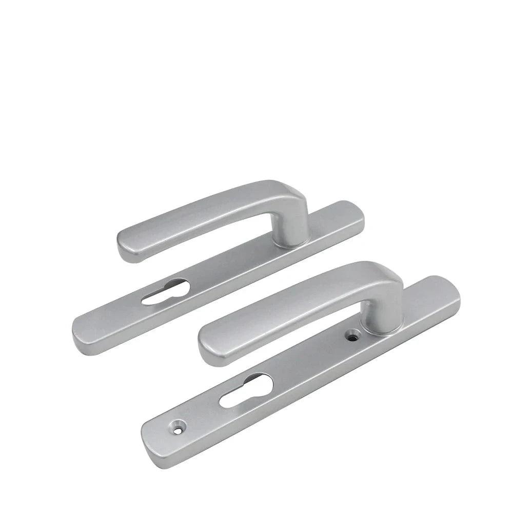 Euro Push Pull Entry Door Circle Luxury Style Brass Sliding Privacy Pocket Latch Lever Bathroom Lock Flat Stainless Door Handles - DoorLockMaster