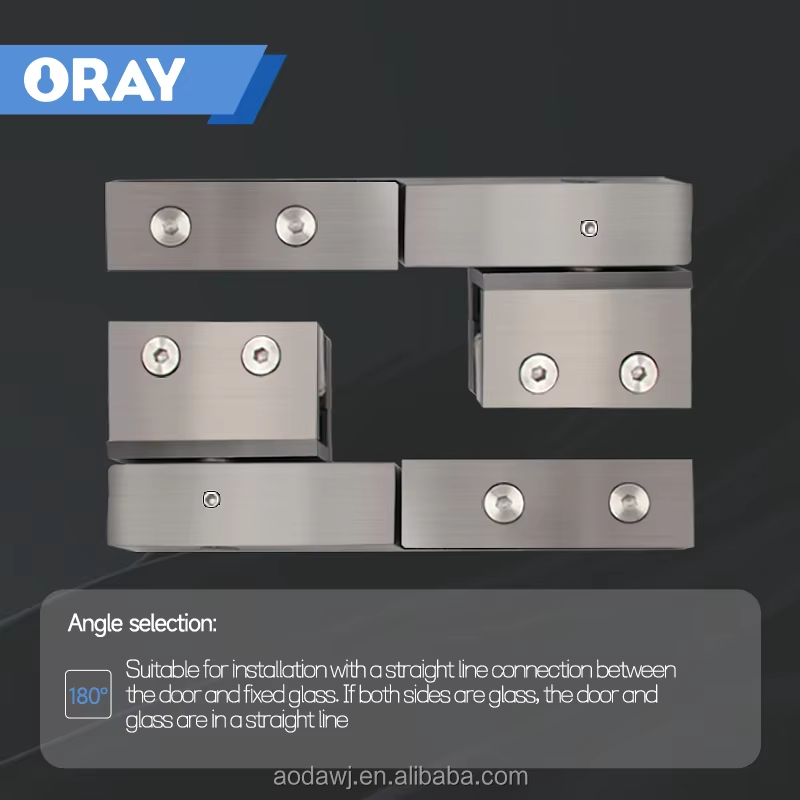 Modern Stainless Steel Bathroom Glass Door Clamp Innovative Thickening Design for Window & Entry Hinges - Oray Hardware