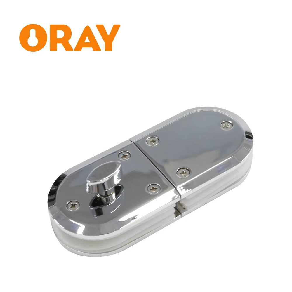 Office Building/ Apartment Bathroom Frameless Glass Door Double Side with Stainless Steel 304 Cover Central Glass Door Lock - Oray Hardware