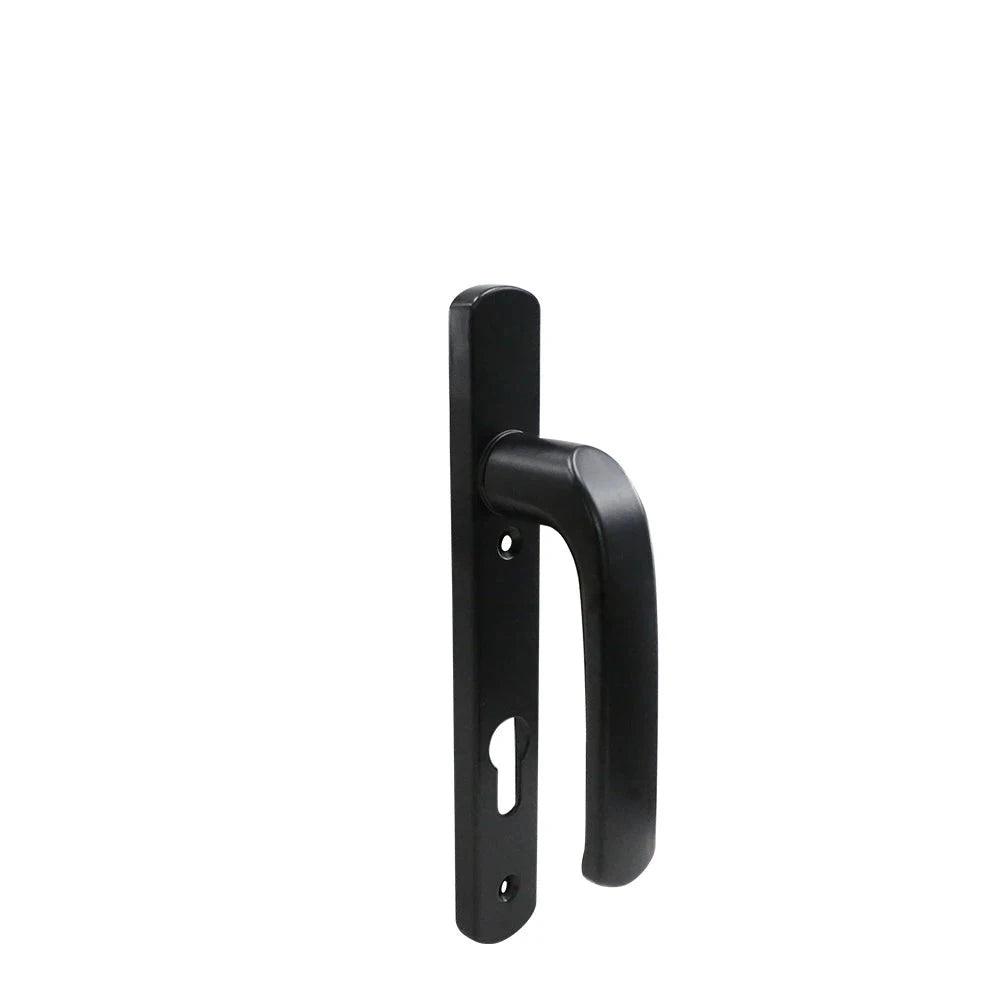 Modern Designer Black Aluminum Stainless Steel Plate Sliding Door Locks Lever Handle Set For Interior Doors - DoorLockMaster