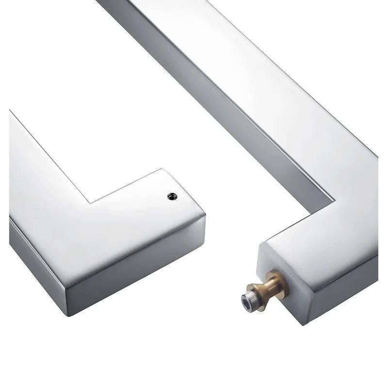 Factory Supply Modern Stainless Steel Square Mitred Tube Glass Door Pull Handle Entrance Door Pull Handle For Shower - DoorLockMaster