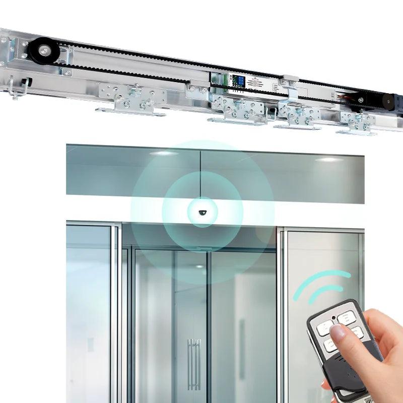 Easy Install Glass Sliding Door System - Commercial Motorized Operator with Sensor - DoorLockMaster