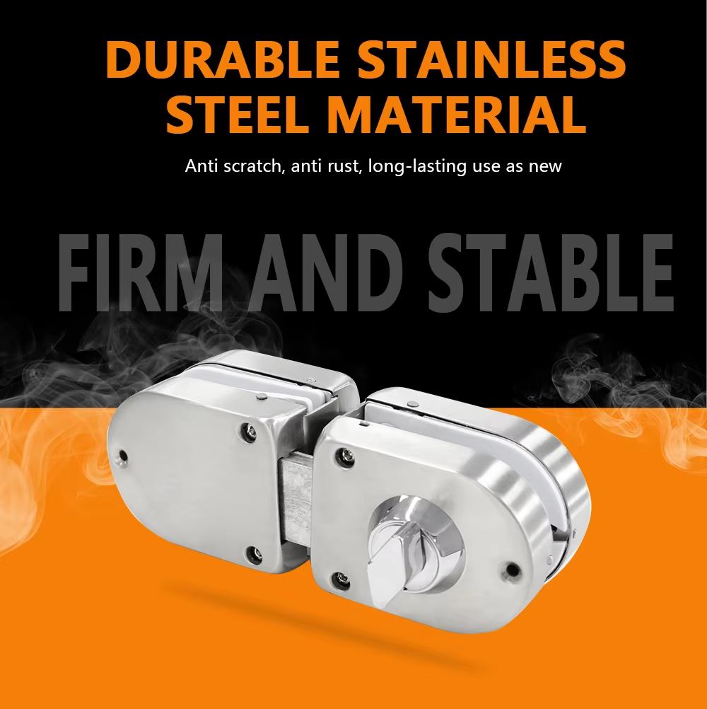 Free Sample Factory Price Double Side Frameless Glass Stainless Steel Sliding Glass Door Lock Glass Door With Lock - Oray Hardware