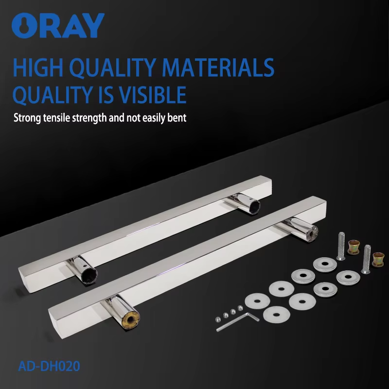 OEM Factory's Durable 304 Stainless Steel Cover Plate Thickened Modern Glass Door Handles for Hotels Malls Workshops-SECURE - Oray Hardware