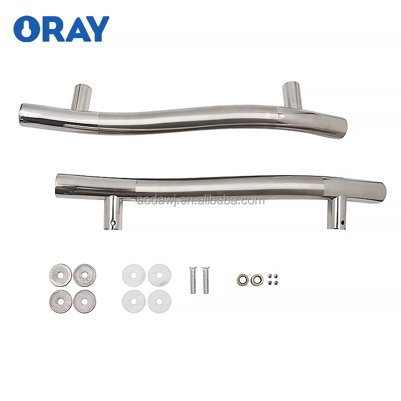 Modern Single-Sided Push Pull Handle Towel Bar Single Shower Enclosure Glass Door Combination for Hotel Use - Oray Hardware