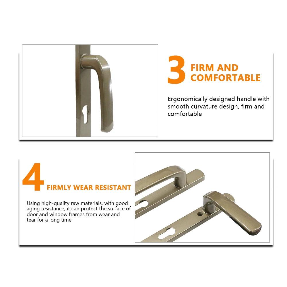 Wholesale Interior Modern House Entrance Indoor Gold Black Steel Square Plates Safety Mortise Lock Classic Door Handles Set - DoorLockMaster