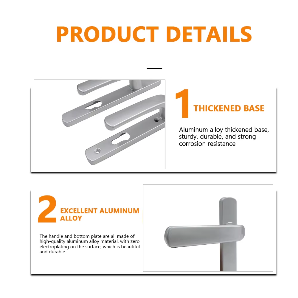 Euro Push Pull Entry Door Circle Luxury Style Brass Sliding Privacy Pocket Latch Lever Bathroom Lock Flat Stainless Door Handles - Oray Hardware