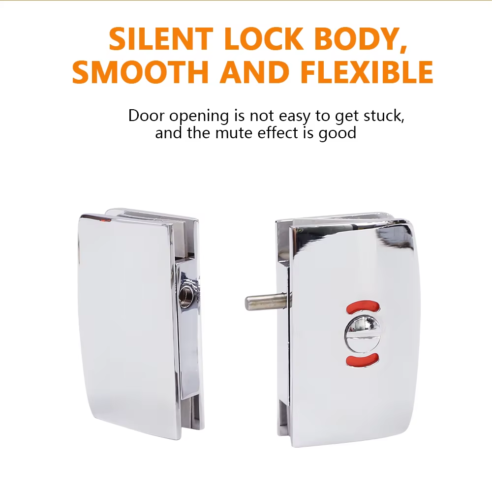 Factory Wholesale Stainless Steel Mortise Door Lock Shower Hotel Frameless Double Side Toilet Hole-Free Sliding Glass Door Lock - Oray Hardware