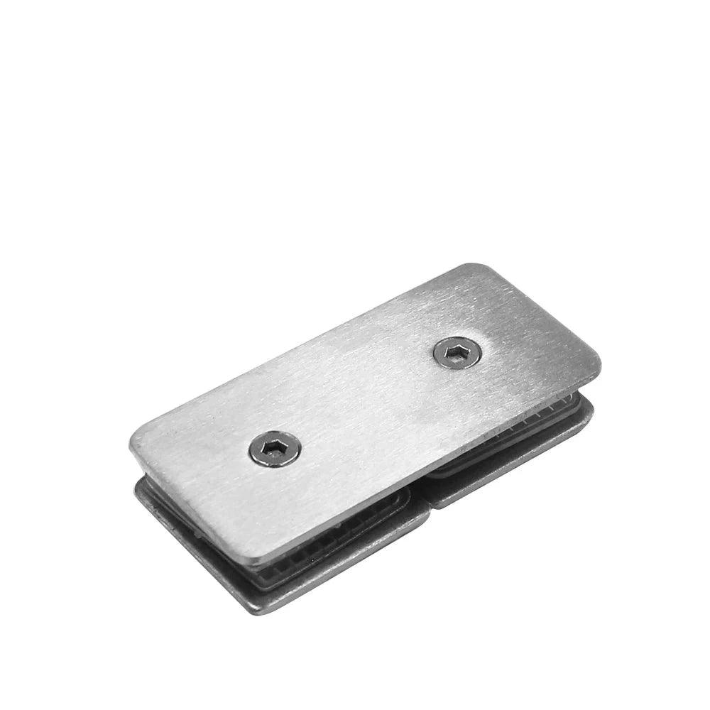 Drilled Bracket Panel Wall Clip Shower Bracket Shower Glass Clip 304 Stainless Steel Square Frameless Glass Clamp Connector - DoorLockMaster