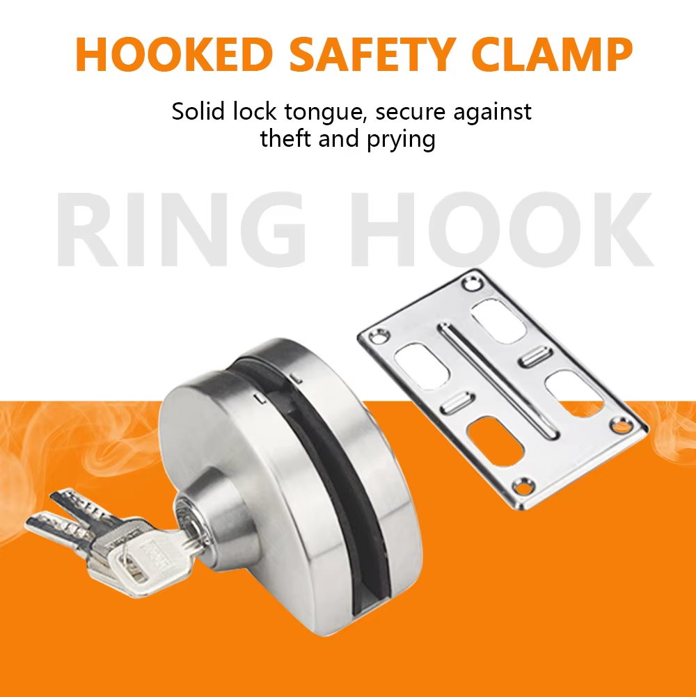 Glass Door Hardware Fitting Double Side SSS/PSS/Black/Gold Different Finish Key to Knob Central Glass Door Lock - Oray Hardware