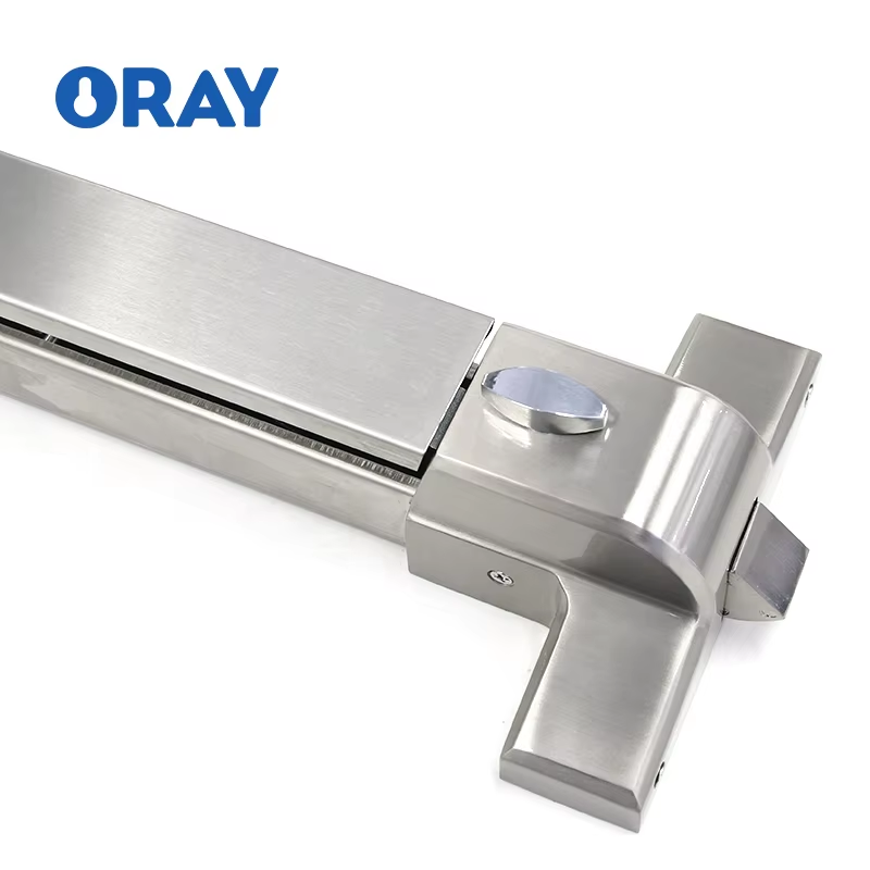 Office Building Fire Door Panic Bar Lock Anti Panic Exit Device Iron Paint Panic Lock with Lever Handle - Oray Hardware
