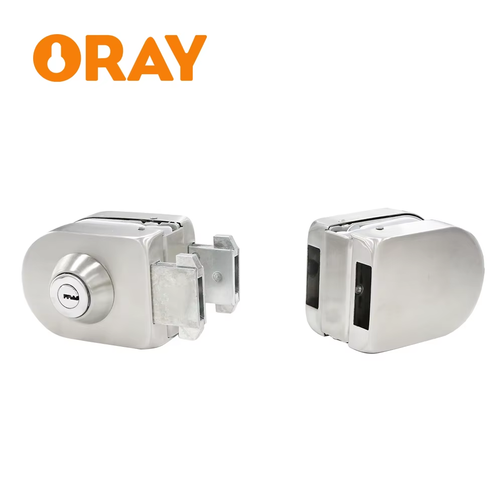 Free Sample Factory Price Double Side Frameless Glass Stainless Steel Sliding Glass Door Lock Glass Door With Lock - Oray Hardware