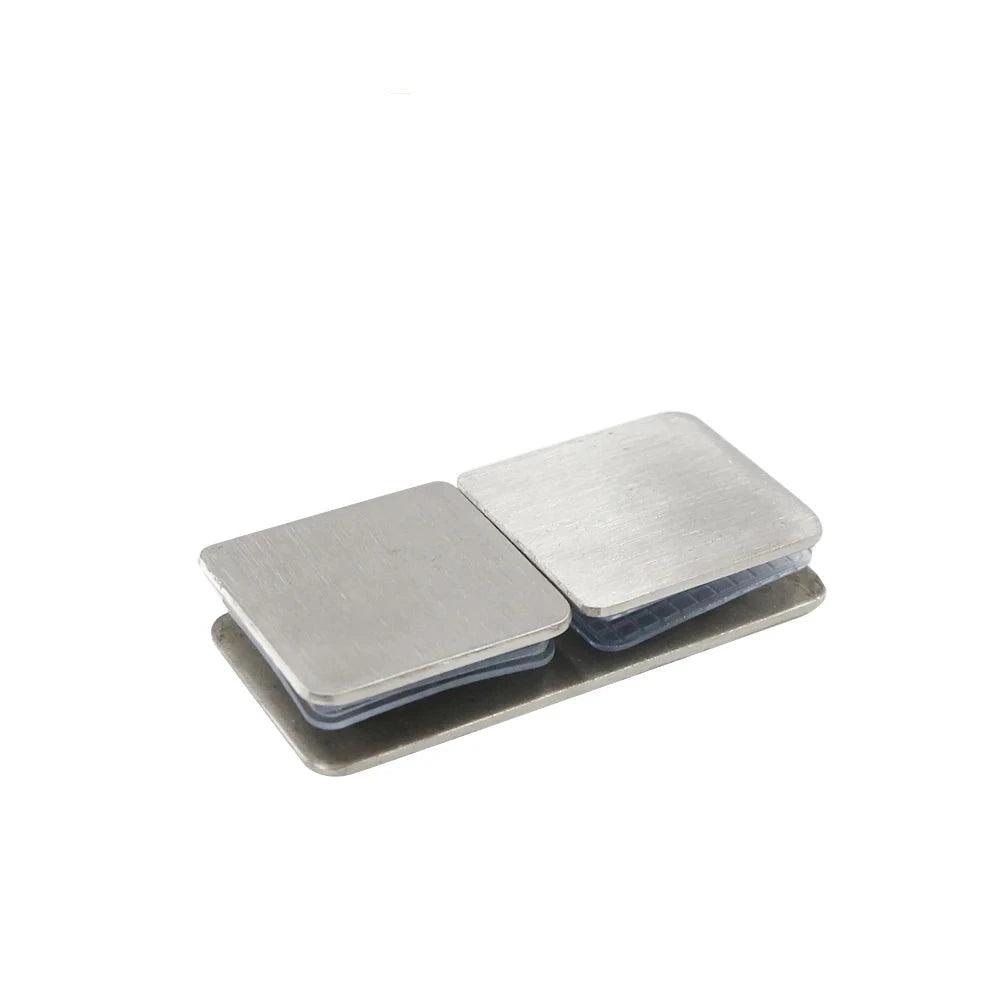 Drilled Wall Bracket 304 Stainless Steel Square Frameless Connector Shower door Fixed Panel Clip Corner Glass Clamp - DoorLockMaster