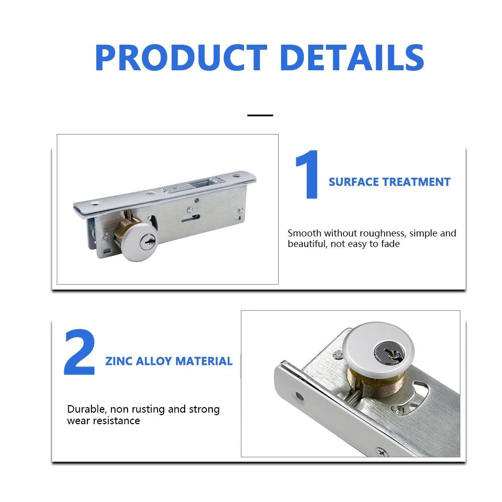 Security Anti Drill Anti 60mm 90mm Door Lock Boxer Mortise Sash Deadbolt Front Hook Lock Door Cylinder With Computer Key - DoorLockMaster