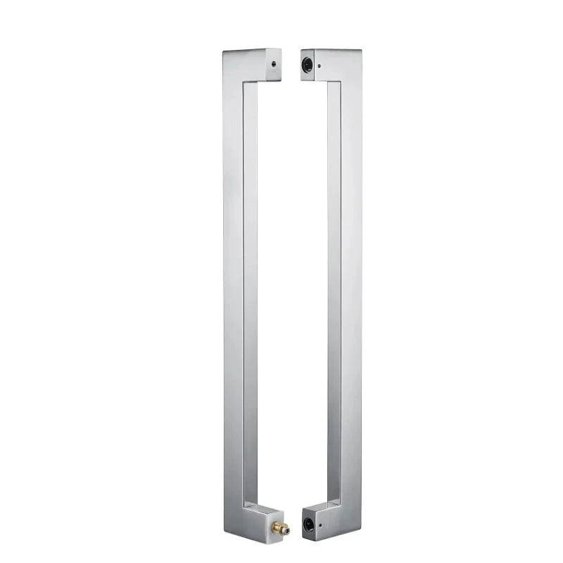 Factory Supply Modern Stainless Steel Square Mitred Tube Glass Door Pull Handle Entrance Door Pull Handle For Shower - DoorLockMaster