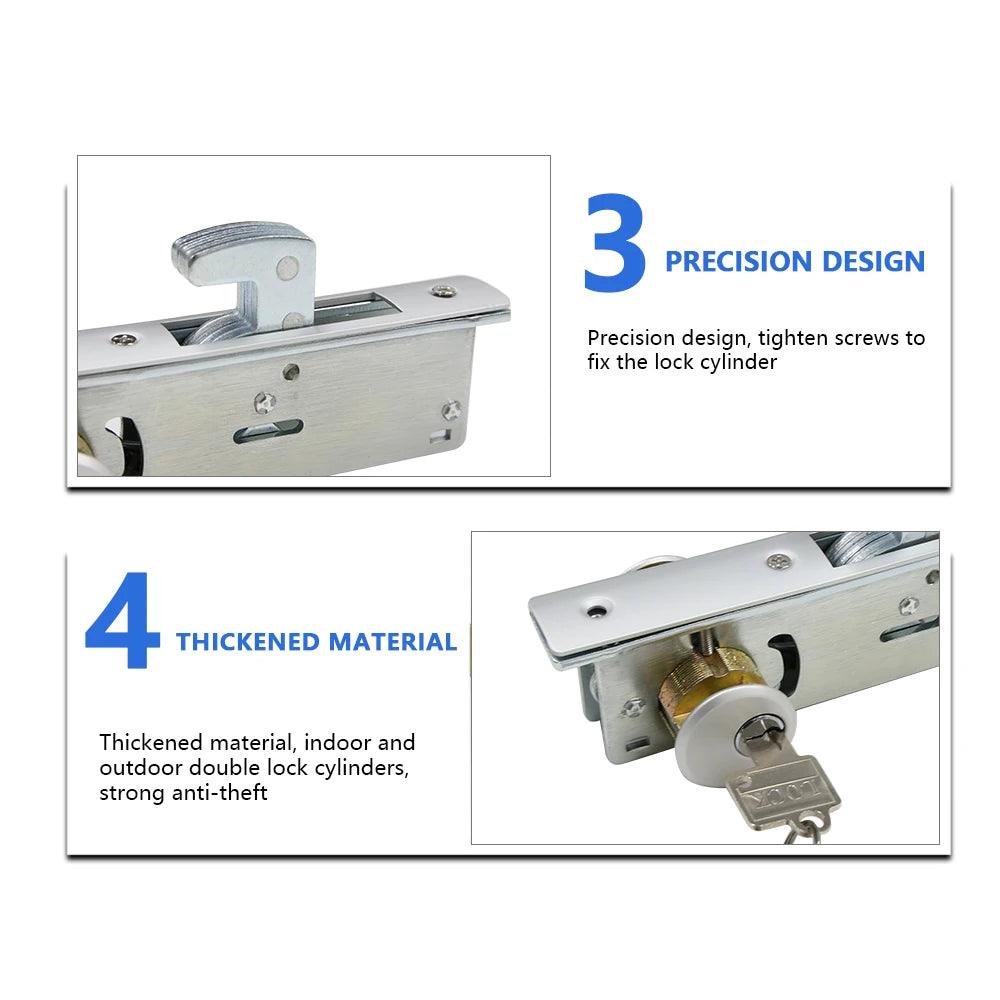 Security Anti Drill Anti 60mm 90mm Door Lock Boxer Mortise Sash Deadbolt Front Hook Lock Door Cylinder With Computer Key - DoorLockMaster