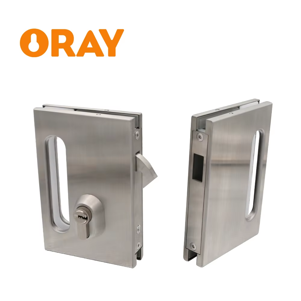 Factory Direct Selling Frameless SS304 Matte Glass Door Safety Lock Tempered Glass Door Lock - Oray Hardware