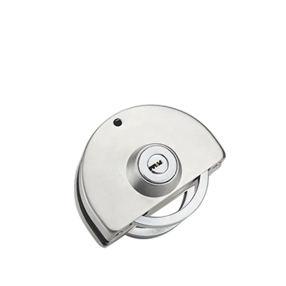 OEM Office Building SS304 Single Side Glass To Wall Stainless Steel Cover Zinc Cylinder Iron Computer 3 Keys Glass Door Lock - DoorLockMaster