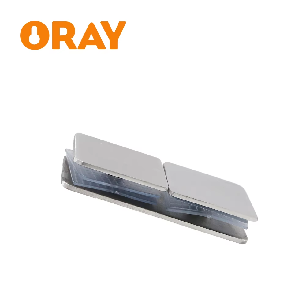 Drilled Bracket Panel Wall Clip Shower Bracket Shower Glass Clip 304 Stainless Steel Square Frameless Glass Clamp Connector - Oray Hardware