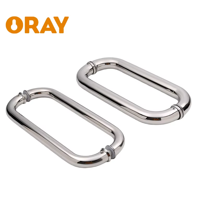 Creative Arc Elbow Double Sides Shower Room Round Tube Shower Enclosure Bathroom Room Tempered Glass Door Pull Handle - Oray Hardware
