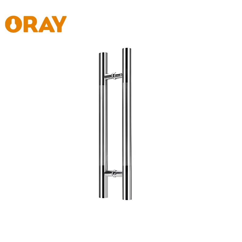 China Supplier Stainless Steel H Double Side Shower Glass Door Handle Modern Sturdy Sliding Drilling Pull Glass Door Accessory - Oray Hardware