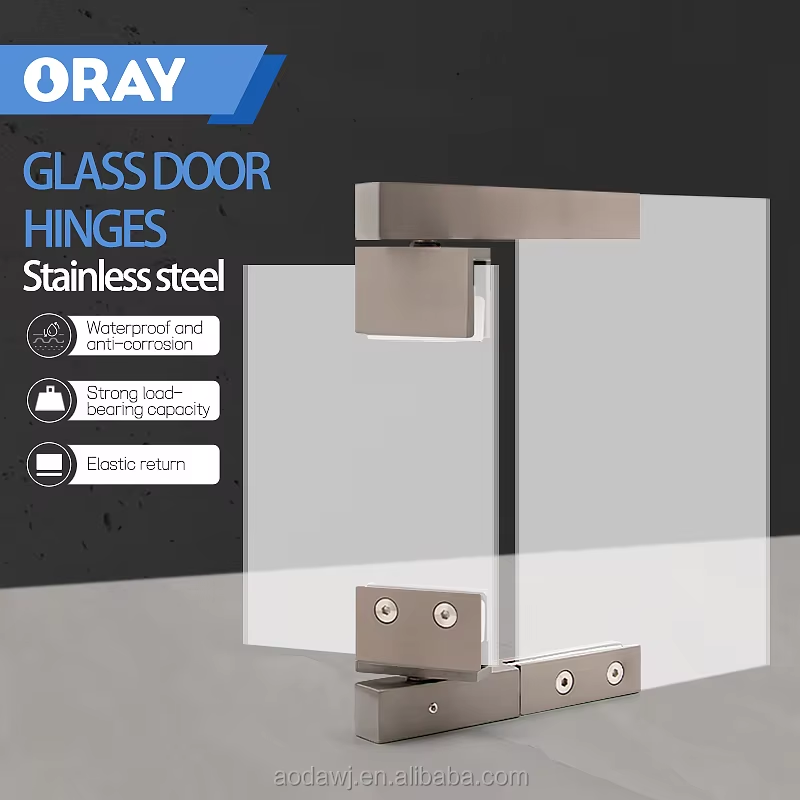 Modern Stainless Steel Bathroom Glass Door Clamp Innovative Thickening Design for Window & Entry Hinges - Oray Hardware