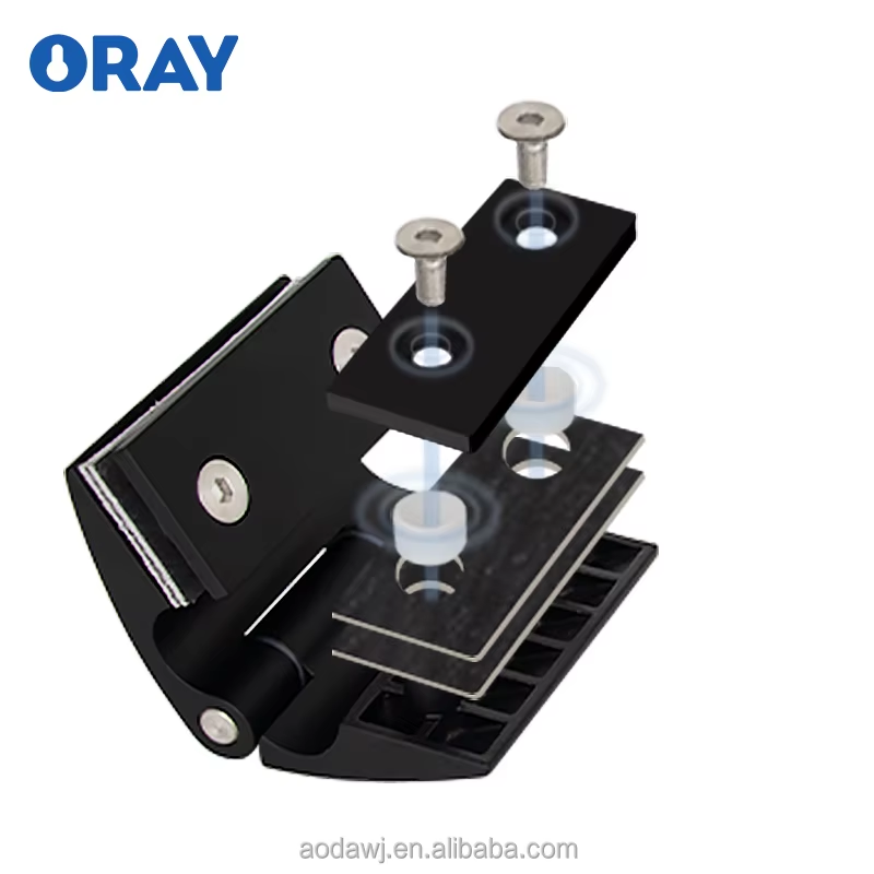 Modern Design Bathroom Glass Door Clamp Stainless Steel 90° Sensitivity Optimal Thickness for Sensitive Opening & Closing - Oray Hardware