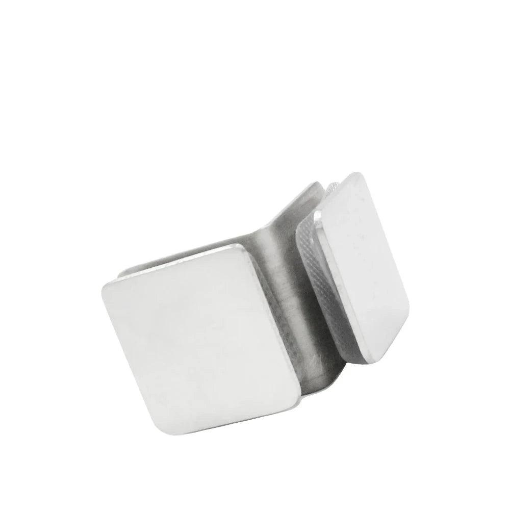 Frameless 90 Degree Double-Sided Square Corner Shower Door Pivot Hinge with Rails, Fence Spigot, and Glass Clamp for Balcony Railing - DoorLockMaster