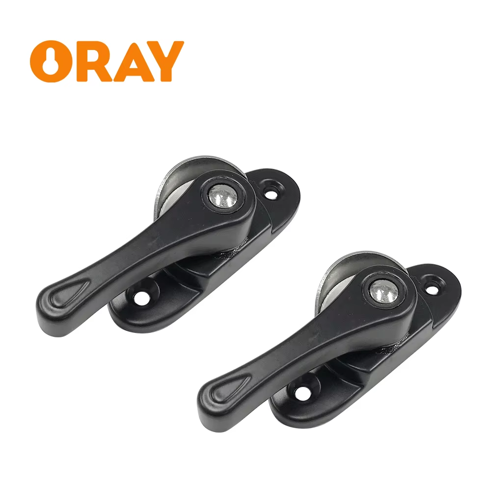 Small Two-Way Crescent Lock With Hook Aluminum Alloy Door and Window Hook Lock Children's Safety Window Lock Buckle - Oray Hardware