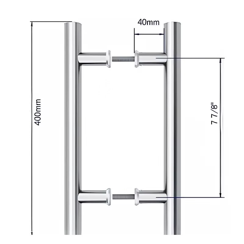 Modern H-Shaped Stainless Steel Shower Door Handle Custom Front Sliding Push Pull Glass Factory Window Door Handle for Bathroom - Oray Hardware